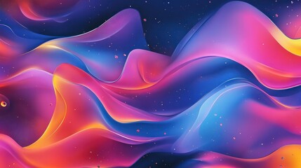 Vibrant and Fluid Abstract Background with Swirling Colorful Waves