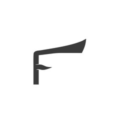 Wind Turbine Blade Icon One Clean Minimal Blade Symbol Vector Silhouette Flat Icon Design