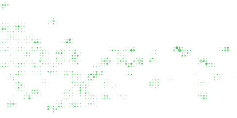 Light Blue, Green vector red banner with set of circles, dots. Donuts Background. Creative Design Template. Technological halftone illustration.