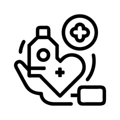 Healthcare icons in line style. Medicine and Health Care linear icon collection. Containing emergency, doctor, treatment, medical, report, diagnosis, health, prevention