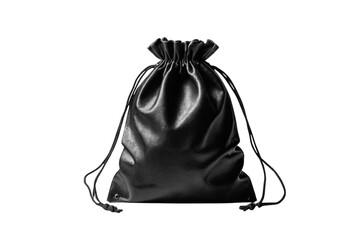 Open blank black luxury drawstring pouch ideal for premium accessories