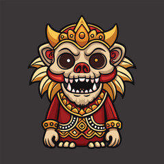 barong skull tattoo devil
