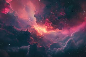 Fototapeta premium Exploring the vibrant hues of the Saturn Nebula in deep space, Beautiful Planet in Space Saturn Nebula Galaxy Universe Space Cosmos Concept Art