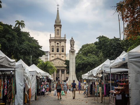 Street Market at Largo do Machado in Rio de Janeiro, Brazil