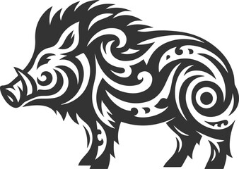 Boar animal drawing vector