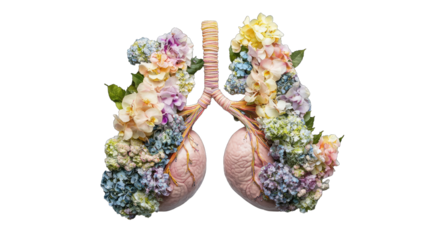 Floral lungs, a delicate anatomical representation