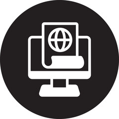 Nomad visa glyph icon