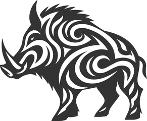 Boar animal drawing vector