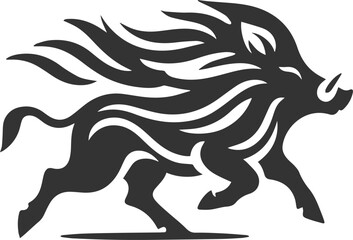 Boar animal drawing vector