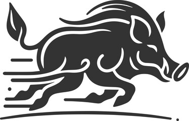 Boar animal drawing vector
