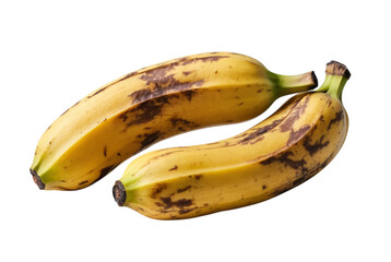 Overripe bananas with brown and yellow skins shown freshly