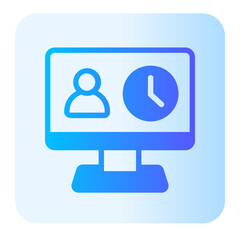 Clock gradient icon