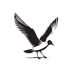 Elegant Seagull Vector Silhouette Design – Bold Marine Bird with Spread Wings and Sleek Form, Ideal for Seaside Graphics, Nature Prints, Harbor Signs, and Coastal Branding

