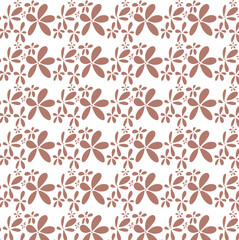 Seamless vector pattern of floral elements and leaves for a nature-inspired design