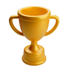 Trophy minimalist 3D rendering in a soft and smooth renderer
