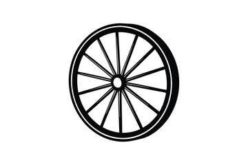 Fototapeta premium Silhouette art illustration of a wheel spinning.eps
