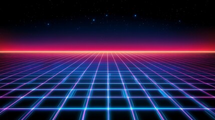 Futuristic grid landscape (6)