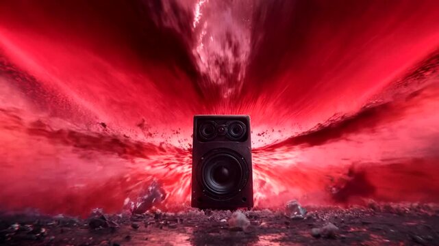 Powerful sound system with intense energy.