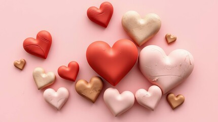 Fototapeta premium red heart background