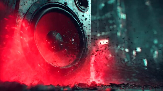 Powerful speaker with vibrant red details