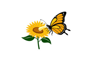 butterfly and flower