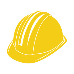 Yellow Hard Hat Safety Helmet Construction Worker Icon Graphic Design Element hardhat 1