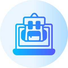 Fototapeta premium Backpack gradient icon