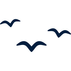 Summer Bird Shape Silhoutte