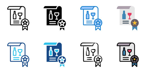 Alcoholic law icon set multiple style collection 
