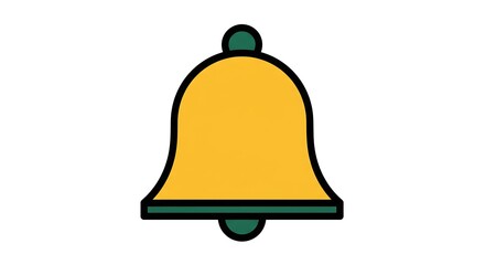 Fototapeta premium Ringing Bell Icon Illustration for Notification or Alert