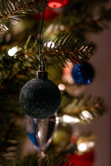 blue christmas tree ornaments