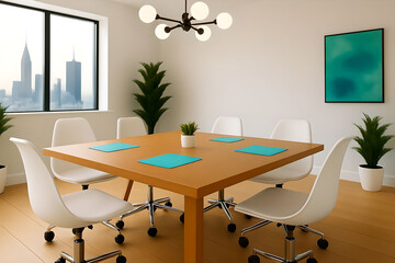  table in a conference room