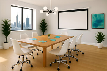  table in a conference room