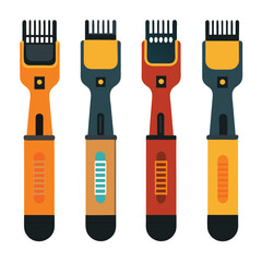 Trimmer set isolated on white background