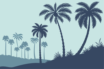 Silhouetted Serenity: Palm Trees for Design & Decor