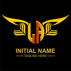 LA Golden Wing Emblem Logo