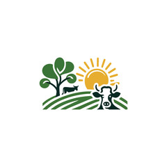 farm logo design vector 
