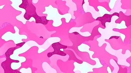 seamless pattern with Vibrant Pink Camouflage Pattern with Artistic Modern Design
