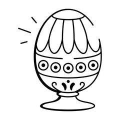 A drawing style icon of a decorative faberge egg 