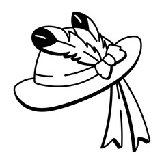 A sketchy style icon showing a russian hat 
