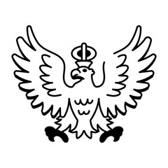 A doodle style icon of a russian eagle emblem
