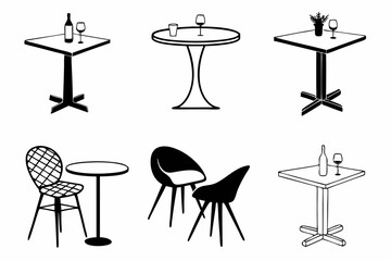 furniture icons set