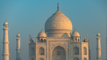 Taj Mahal mausoleum in Agra.