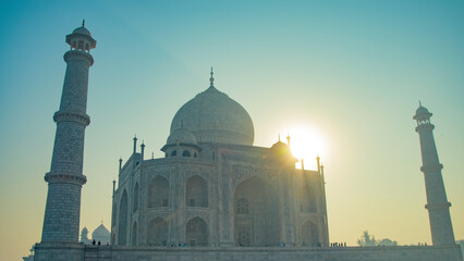 Taj Mahal mausoleum in Agra.