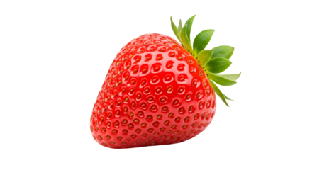 Fresh Ripe Strawberry Isolated with High Detail
