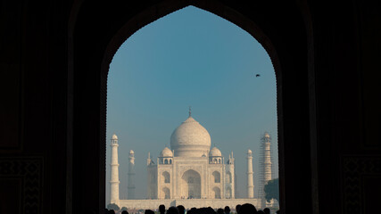 Taj Mahal mausoleum in Agra.