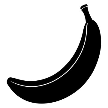 Lakatan Banana Silhouette on White Background

