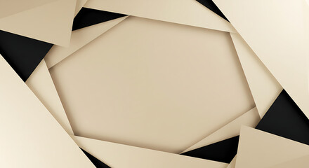 Beige and Black Abstract Geometric Design: Modern Background Texture
