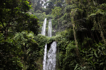 Sendang Gile Waterfall in Lombok, Indonesia