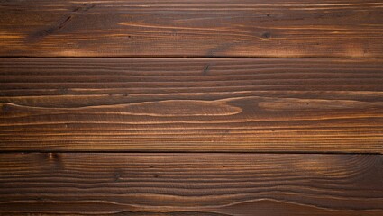 Fototapeta premium Background, texture, surface, wood — a wide dark brown painted wooden desk with visible rustic grain and aged imperfections stretches horizontally, offering a clean top-down view ideal for modern desi